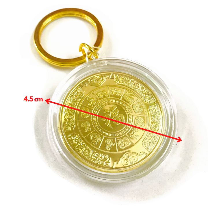 Móc Khóa Xu Con Mèo Vàng 